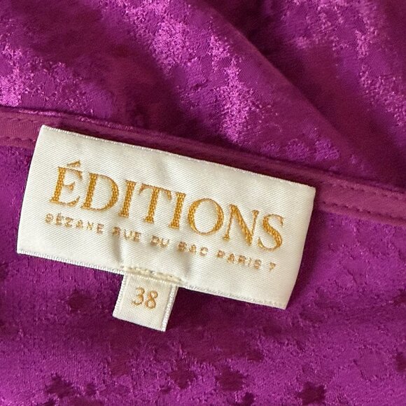 Sezane Editions Debbie Jumpsuit Romper Wide Leg Pants V Neck Back 38 US 6 - Picture 10 of 12